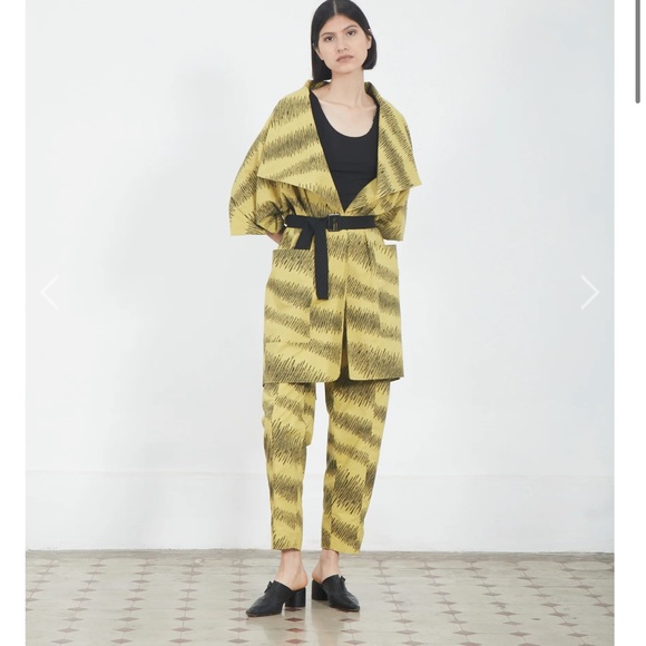 Matt Hildur cicada parka large yellow black kimono jacket - Picture 1 of 11